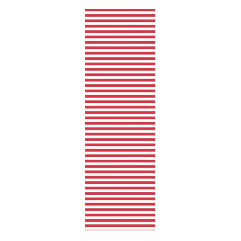 Red Stripes Paper Table Runner