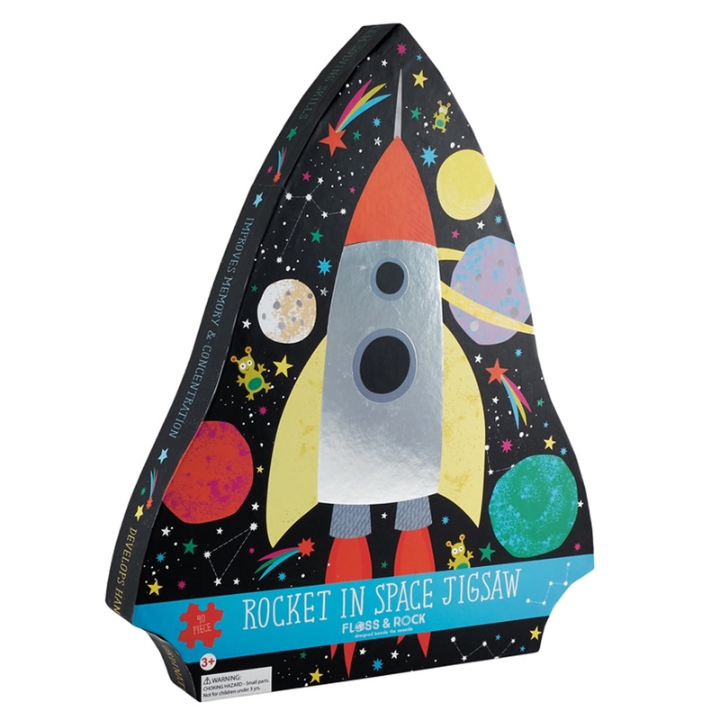 Rocket In Space Jigsaw Puzzle 40 Piece