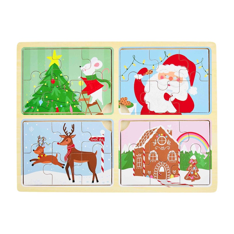 Santa 4-In-1 Puzzle