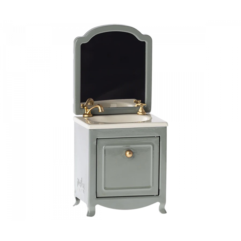 Sink With Mirror, Mouse - Dark Mint