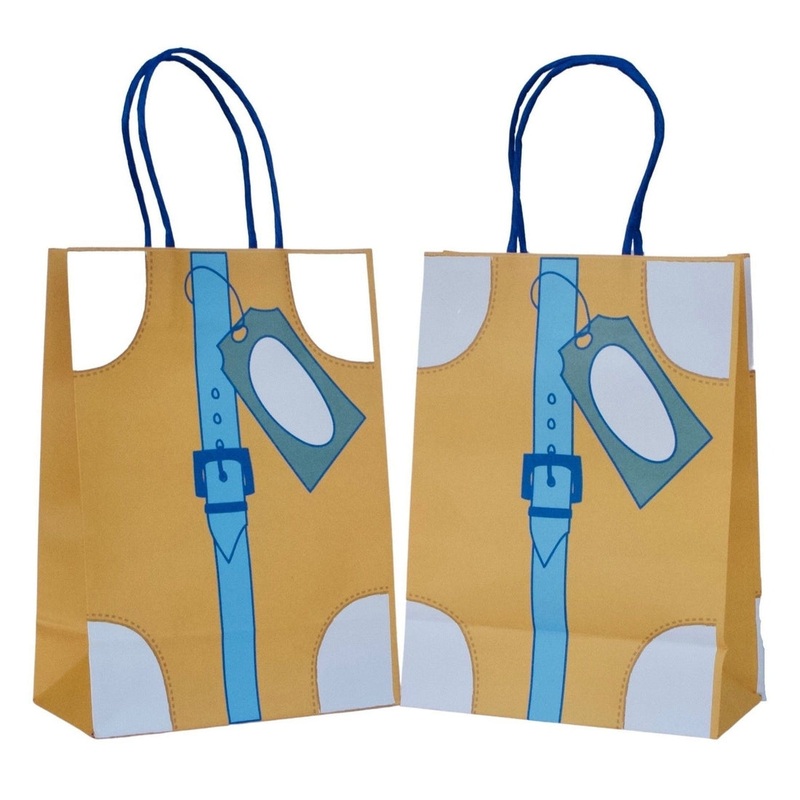 Vintage Suitcase Party Favor Bags (Set of 8)