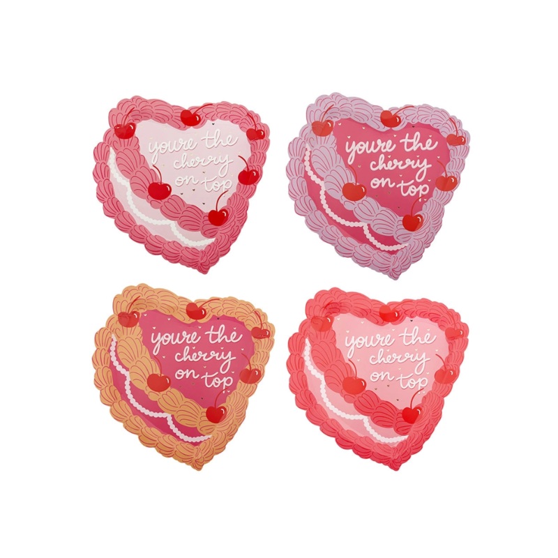 You're the Cherry On Top Heart Plates