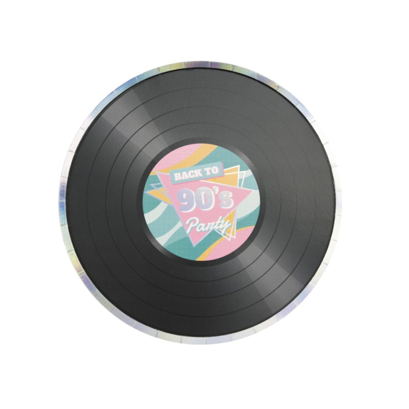 90s Party Vinyl Paper Plates