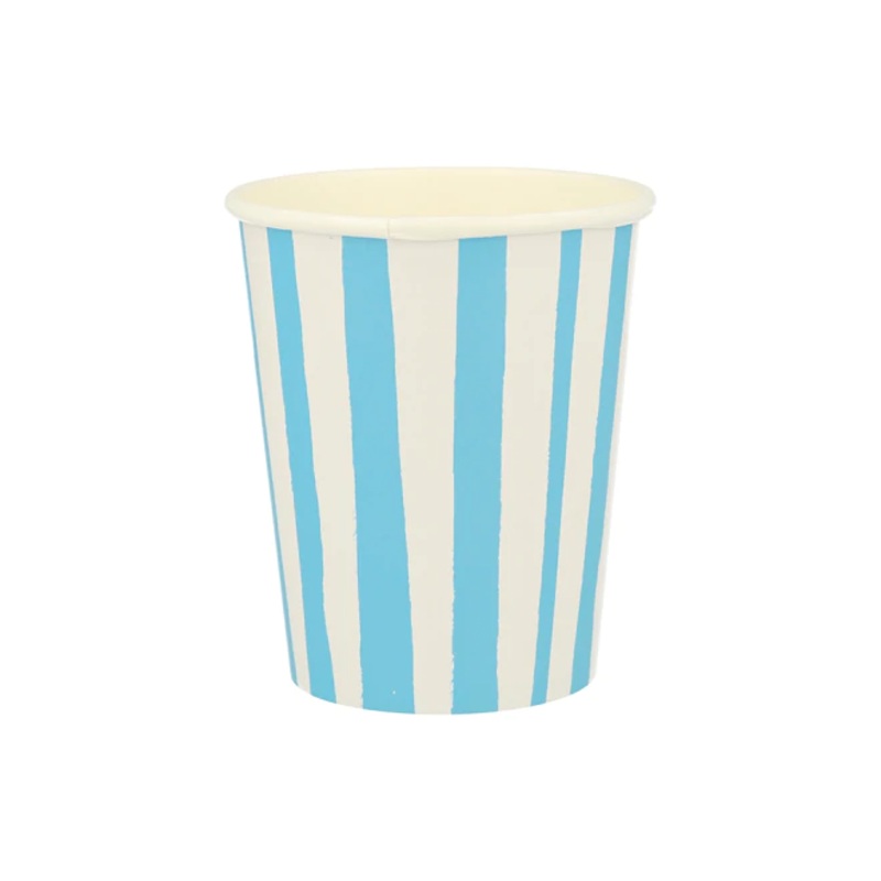 Blue Stripe Cups