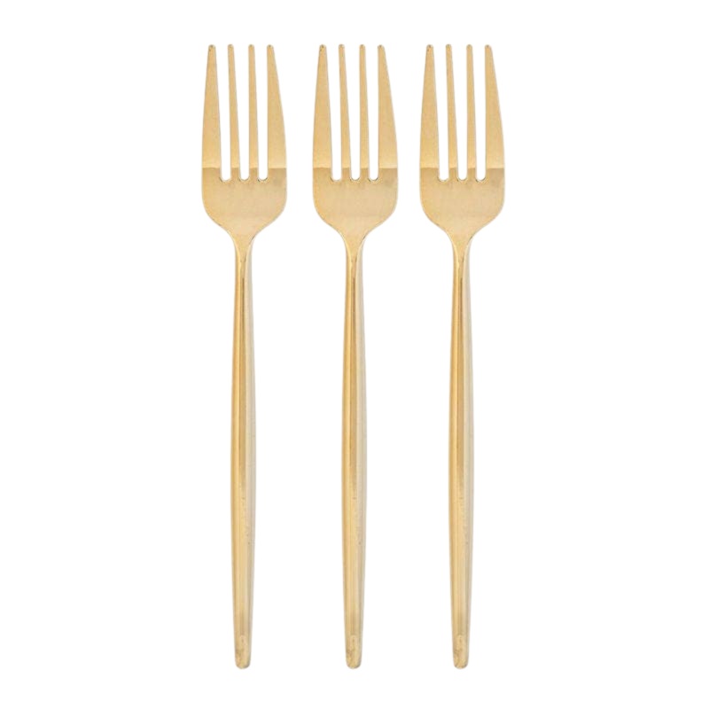 CHIC GOLD REUSABLE FORKS