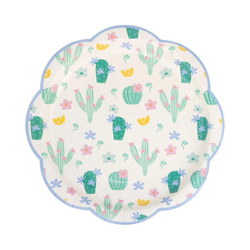Fiesta Cacti Pattern Large Paper Plates