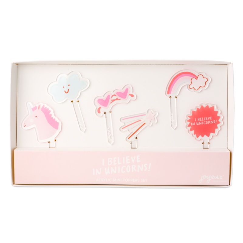 I Believe in Unicorns Acrylic Mini Topper Set