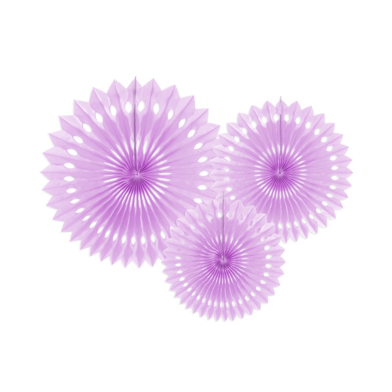 LAVENDER TISSUE PAPER PARTY FANS