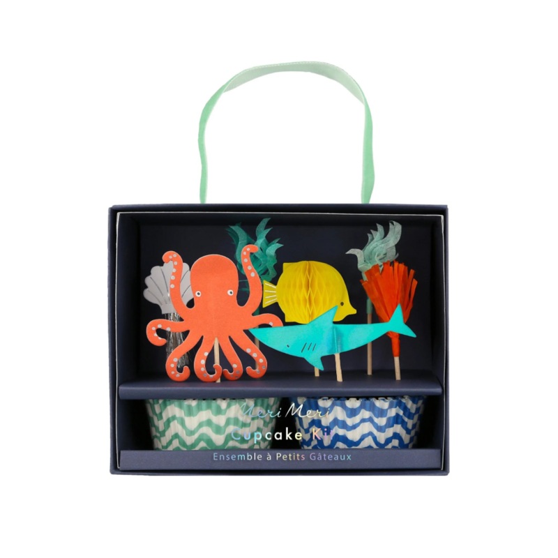 Octopus and Shark Cupcake Kit