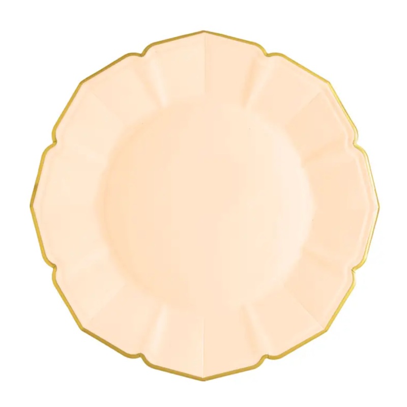 Ornate Peach Dinner Plates