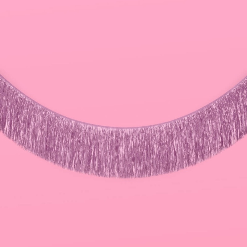 Party Lavender Fringe Foil Banner