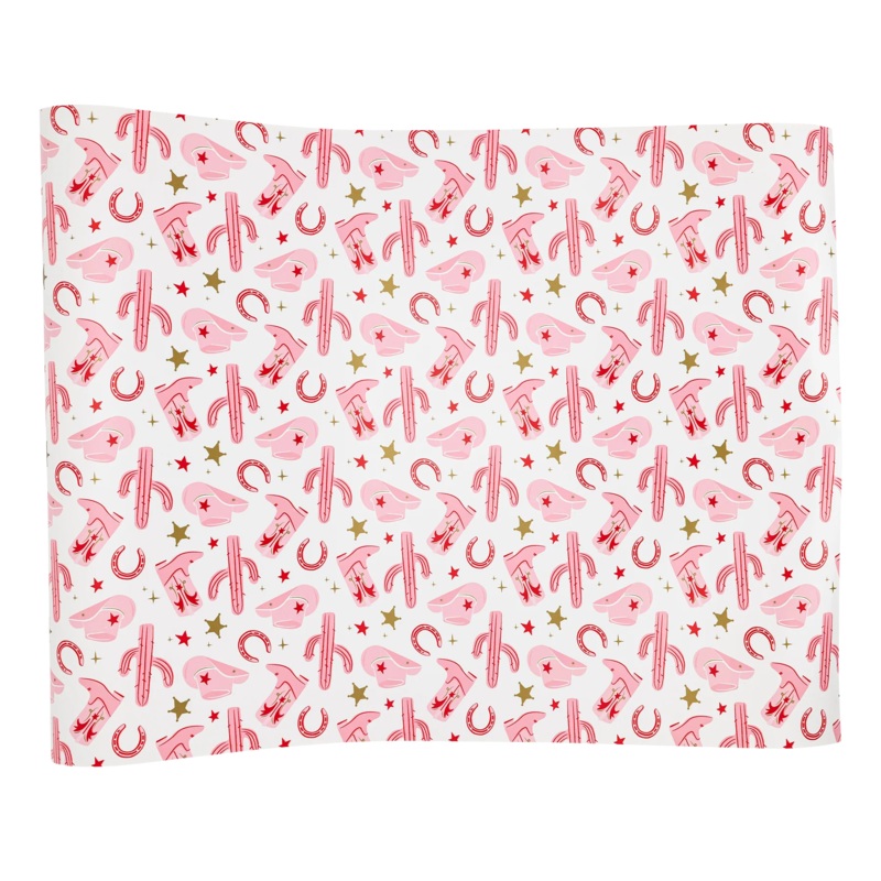 PINK COWGIRL PATTERN TABLE RUNNER