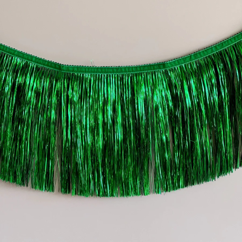 Tinsel Fringe Garland - Green