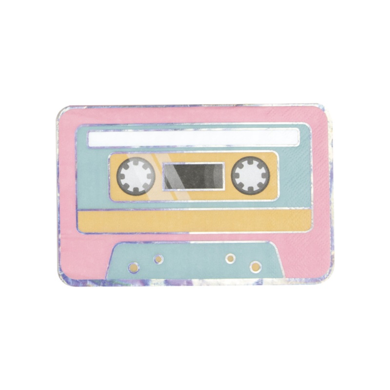 Vintage Cassette Shaped Paper Napkins