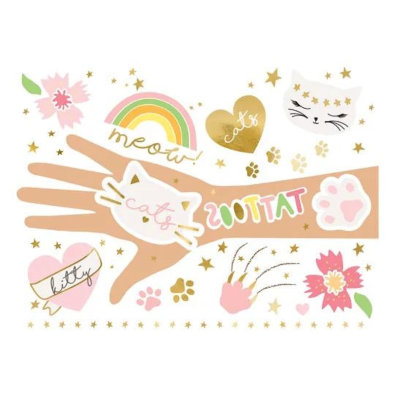 CAT TEMPORARY TATTOO PACK