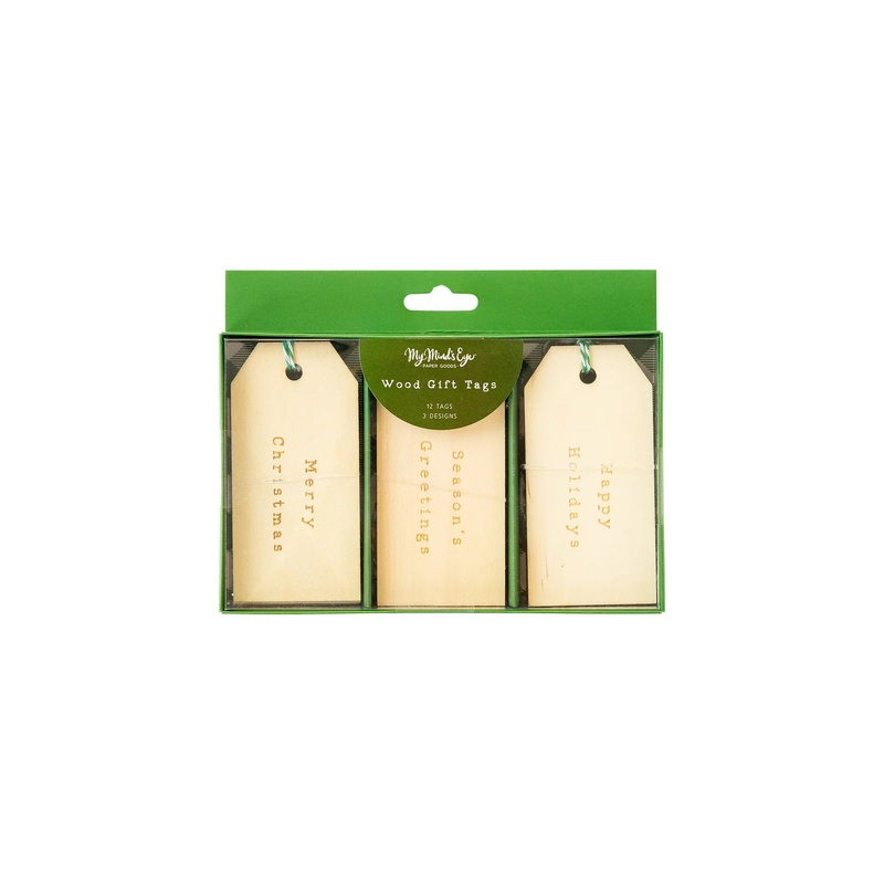CHRISTMAS WOOD GIFT TAGS