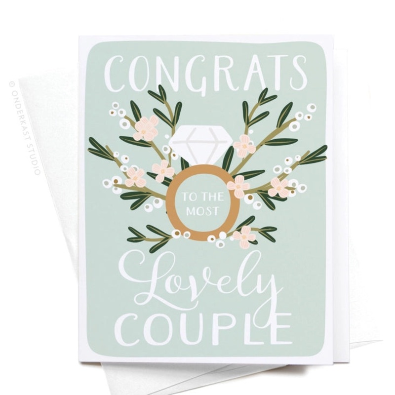 CONGRATS TO THE MOST LOVELY COUPLE GREETING CARD