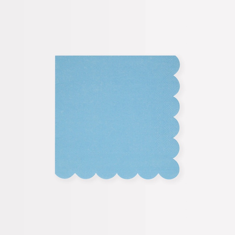 CORNFLOWER BLUE SMALL NAPKINS BY MERI MERI