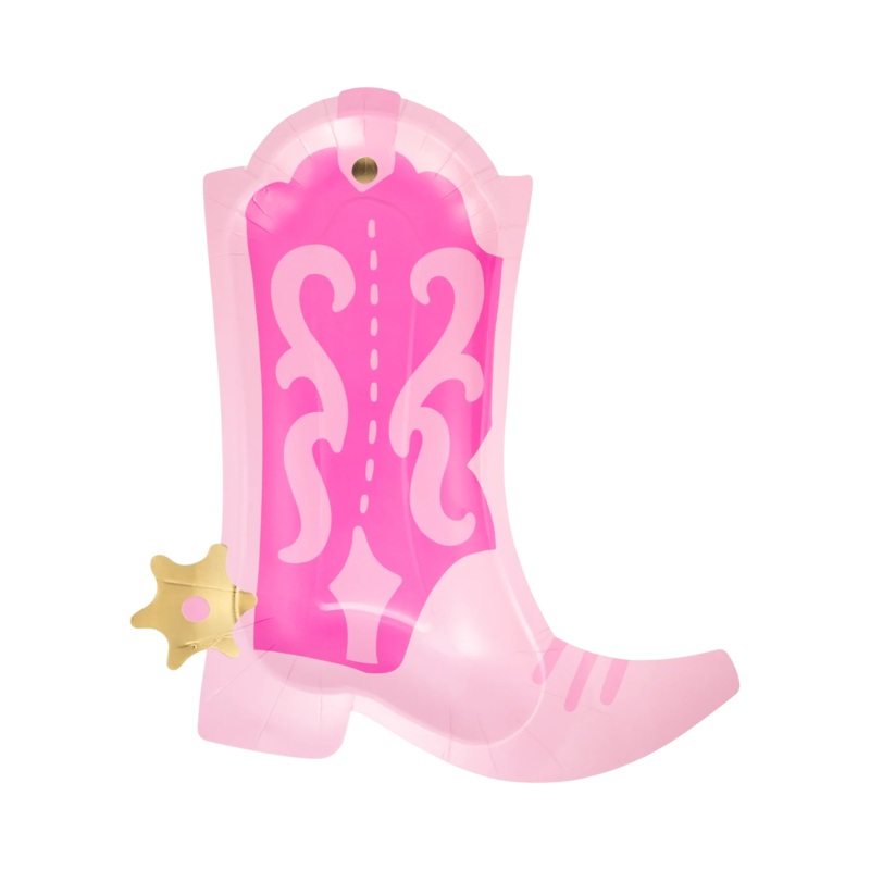 COWGIRL PINK BOOT SHAPED PLATES