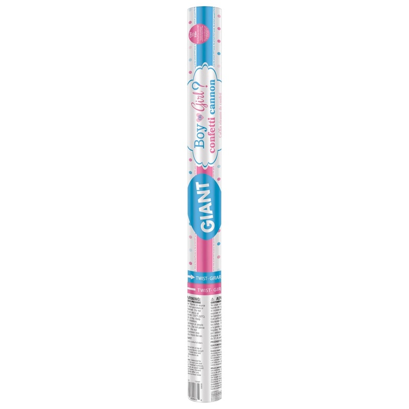 GIANT GENDER REVEAL CONFETTI CANNON  GIRL