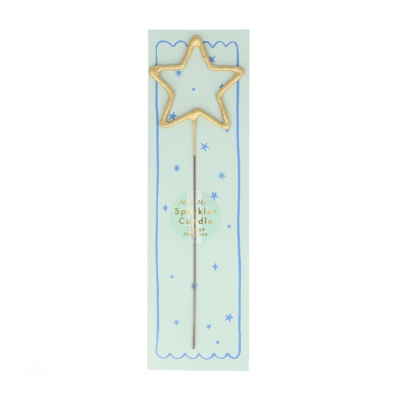 GOLD SPARKLER STAR CANDLE BY MERI MERI