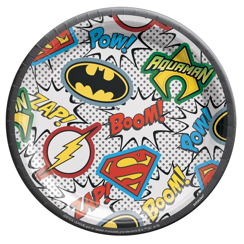 JUSTICE LEAGUE DESSERT PLATES