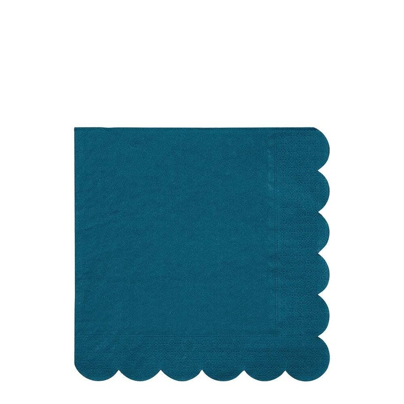 LARGE DARK TEAL NAPKINS BY MERI MERI