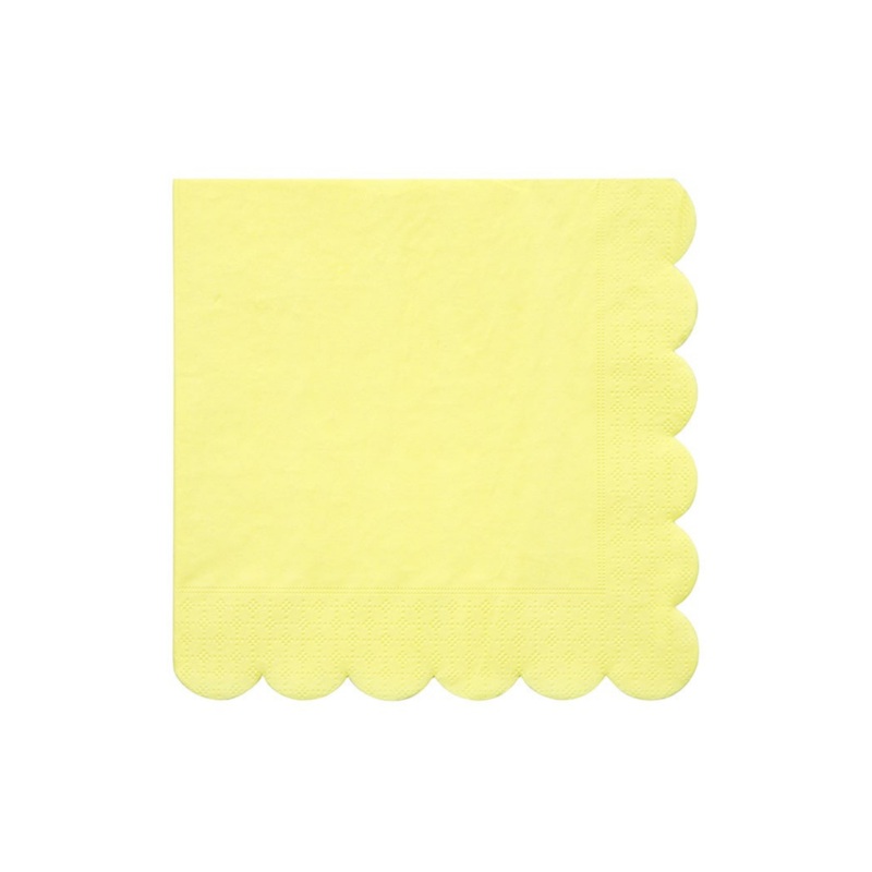 LARGE PALE YELLOW NAPKINS BY MERI MERI