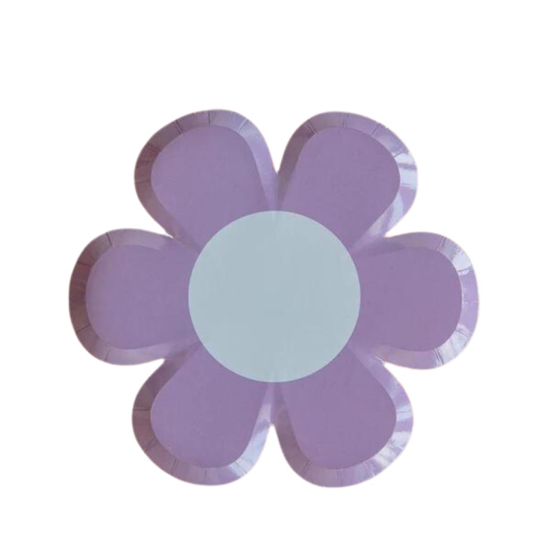 PURPLE DAISY DESSERT PLATES