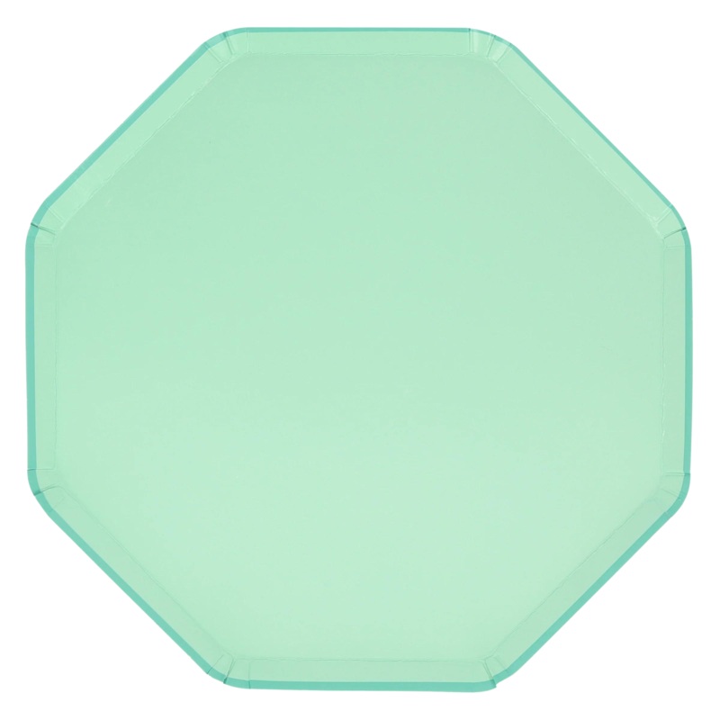 SEA FOAM GREEN DINNER PLATES BY MERI MERI