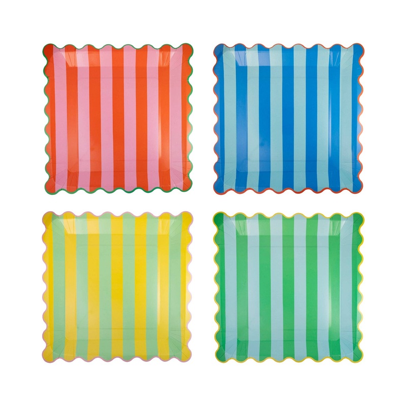 STRIPED PLATE SET