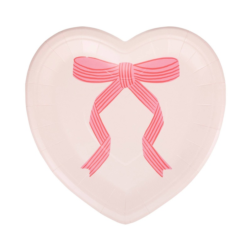 TIED BOW HEART PLATES