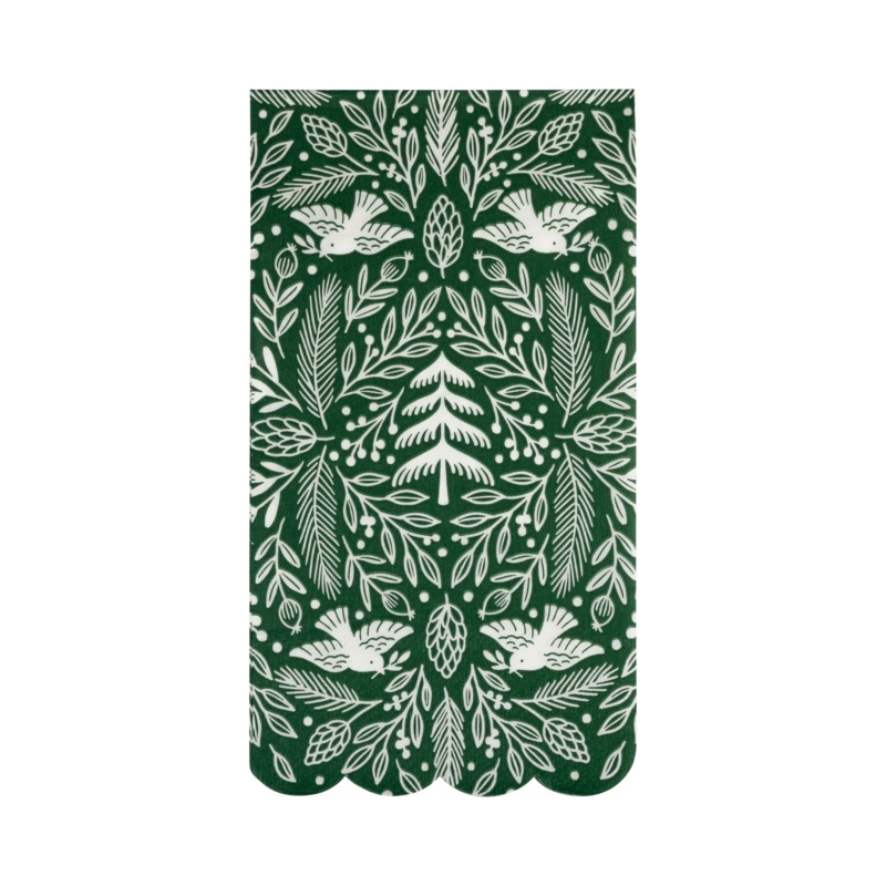 WOODLAND SCALLOPED DINNER NAPKINS