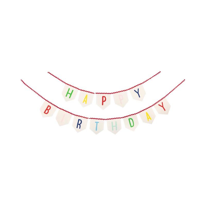 BRIGHT HAPPY BIRTHDAY FELT BANNER
