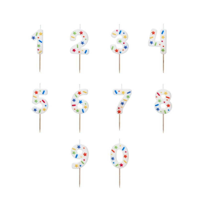 CONFETTI NUMBER CANDLES