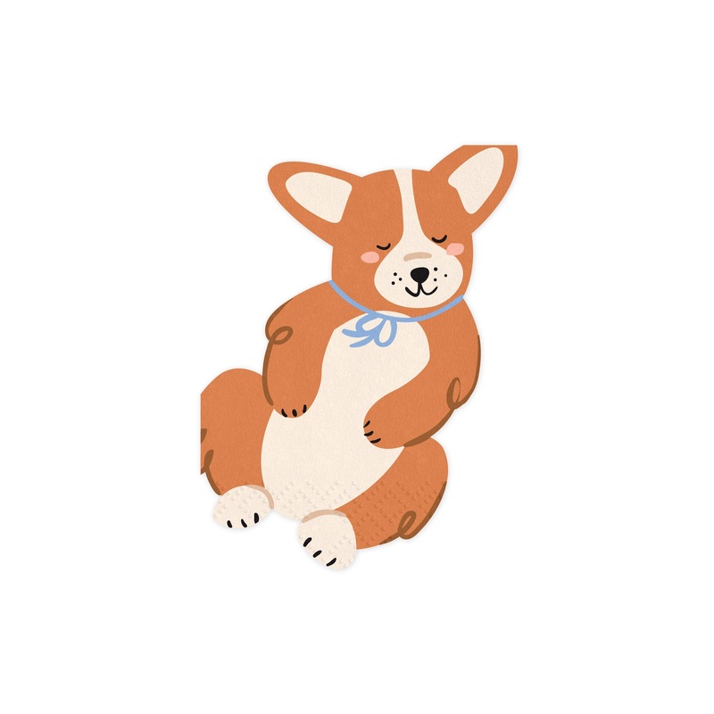 CORGI SHAPED NAPKINS