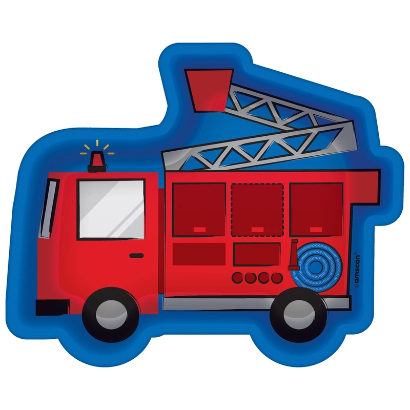 FIRE TRUCK SHAPED PLATES