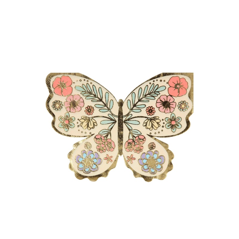 FLORAL BUTTERFLY NAPKINS BY MERI MERI