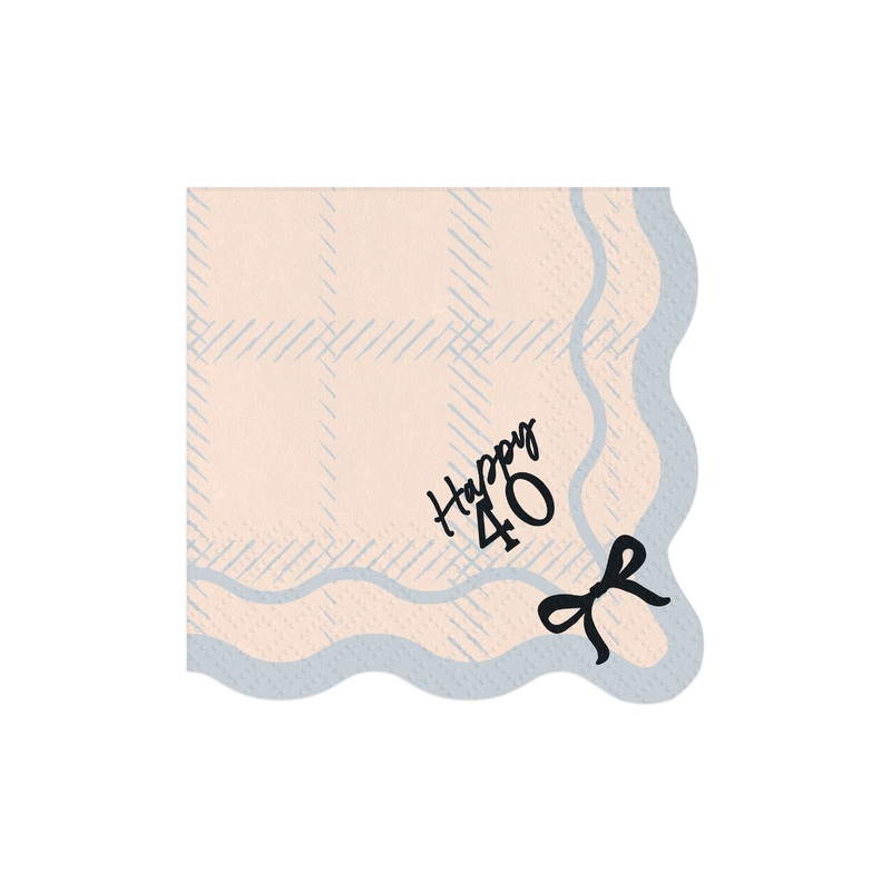 'HAPPY 40' BOW NAPKINS