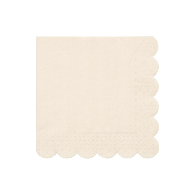 LARGE CREAM NAPKINS BY MERI MERI