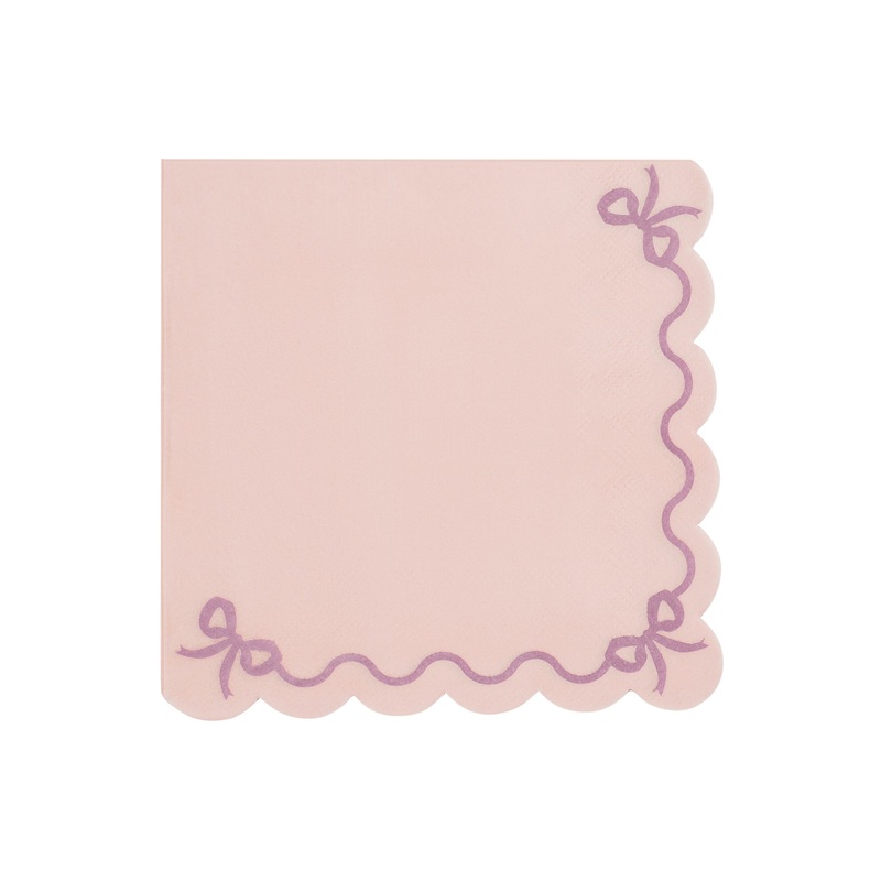 LIGHT PINK BOW NAPKINS