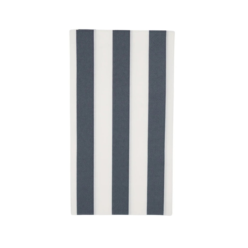 MIDNIGHT BLUE CABANA STRIPE GUEST TOWELS