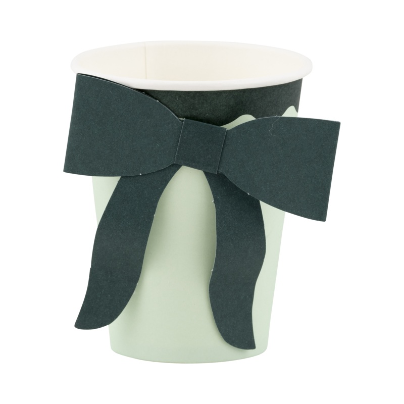 MINT AND GREEN BOW CUPS