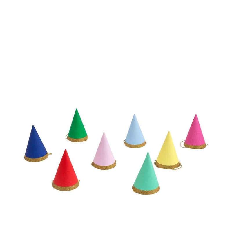 MULTICOLOUR MINI PARTY HATS BY MERI MERI