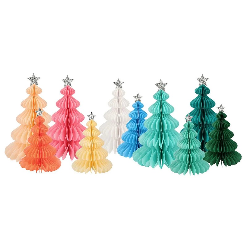 RAINBOW FOREST HONEYCOMB DECORATIONS BY MERI MERI