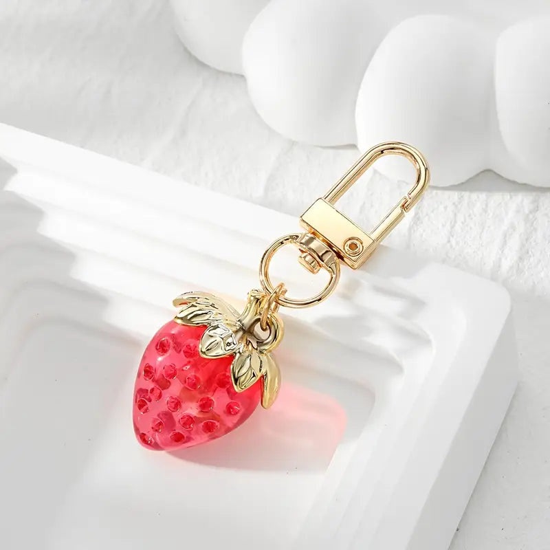 RED STRAWBERRY KEYCHAIN