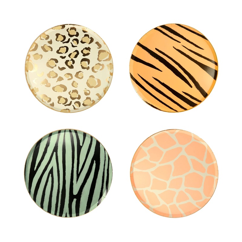 SAFARI ANIMAL PRINT SIDE PLATES BY MERI MERI