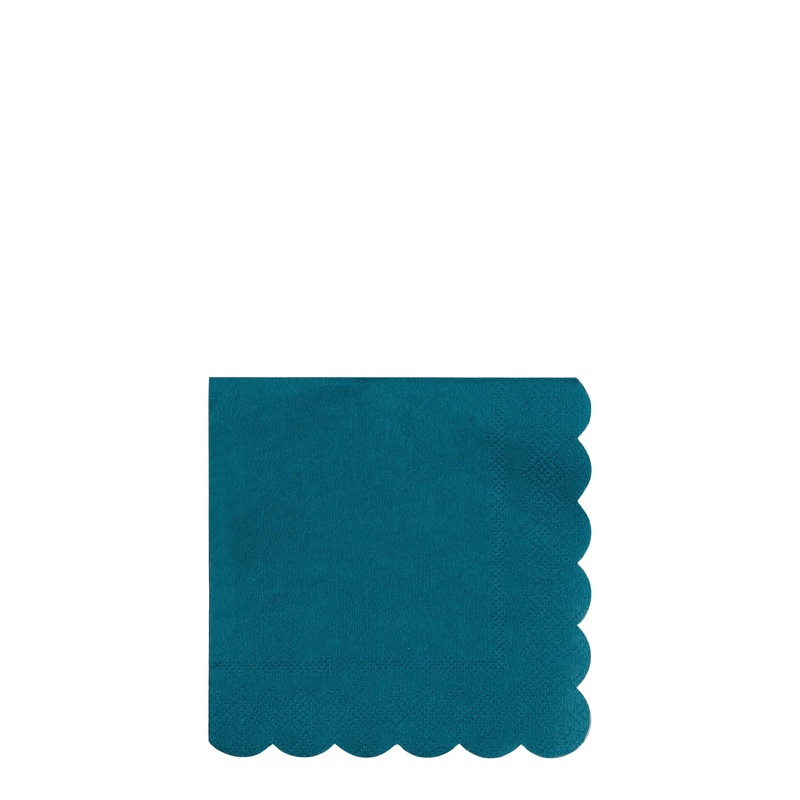 SMALL DARK TEAL NAPKINS BY MERI MERI