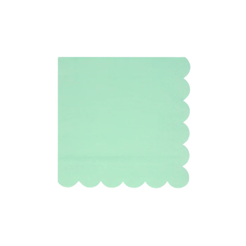 SMALL SEA FOAM GREEN NAPKINS BY MERI MERI