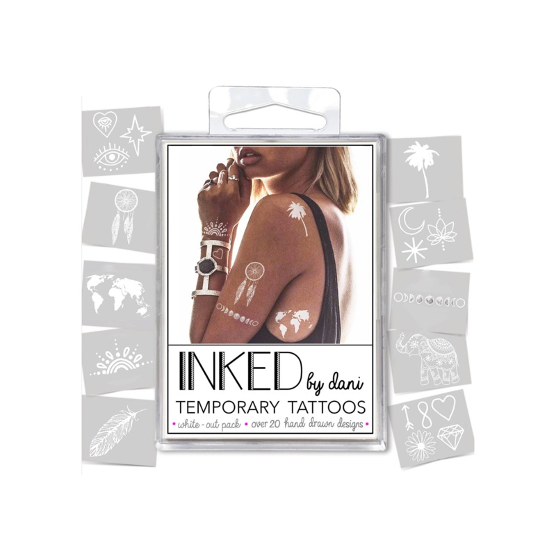WHITE-OUT TEMPORARY TATTOO PACK